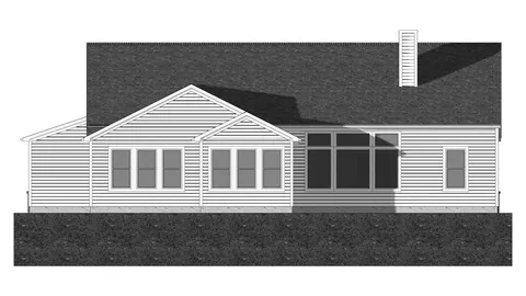 The Belmont house plan, exterior view 3
